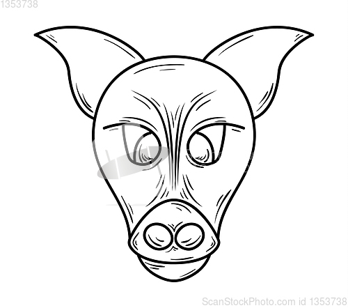 Image of head of pig animal
