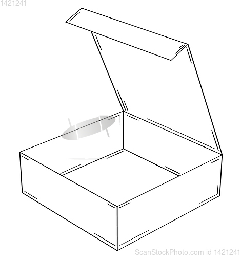 Image of Opened empty paper box