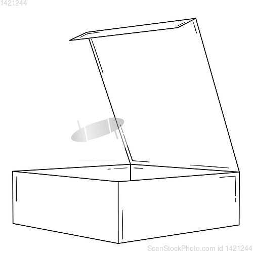 Image of Opened empty paper box