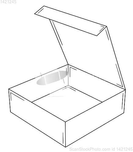 Image of Opened empty paper box