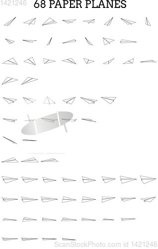 Image of Paper plane created from folded paper.