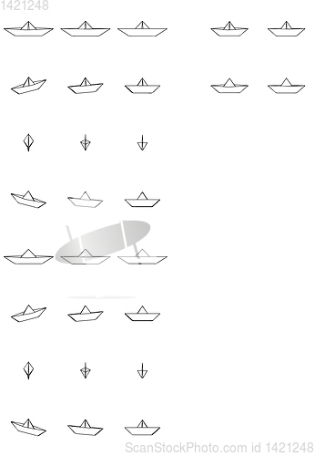 Image of Paper ship created from folded paper.