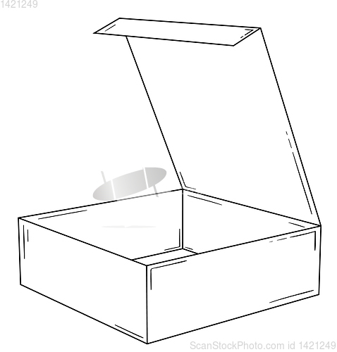 Image of Opened empty paper box