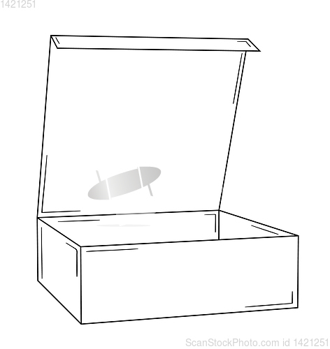 Image of Opened empty paper box