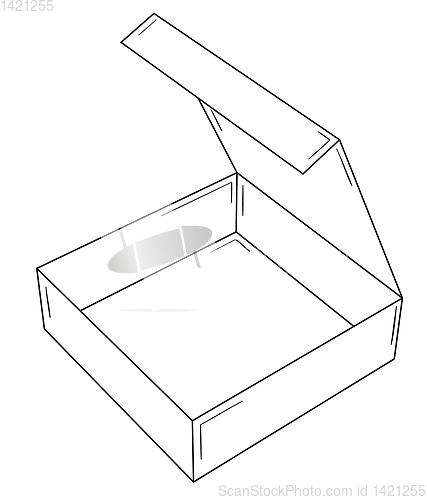 Image of Opened empty paper box