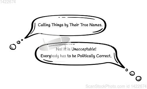 Image of exaggerated politically correct concept