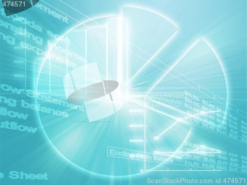 Image of Spreadsheet business charts illustration