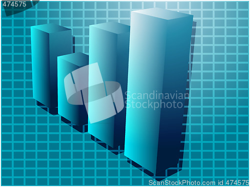 Image of Financial barchart illustration