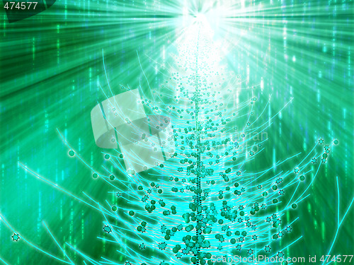 Image of Sparkly christmas tree illustration