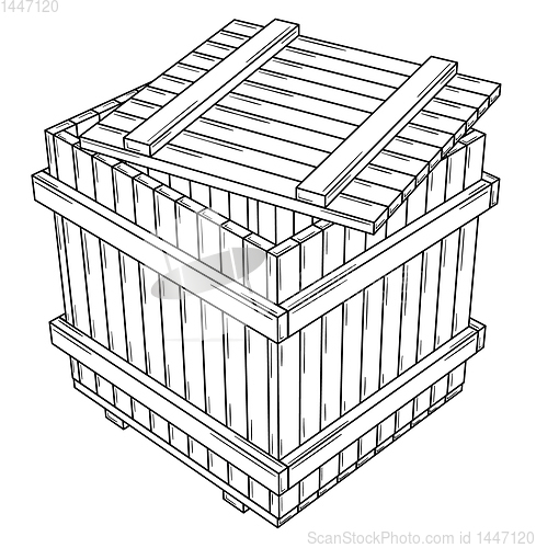 Image of wooden box as a protection of fragile goods