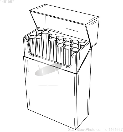 Image of Open pack with cigarettes
