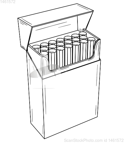 Image of Open pack with cigarettes