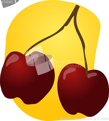 Image of Cherries fruit illustration