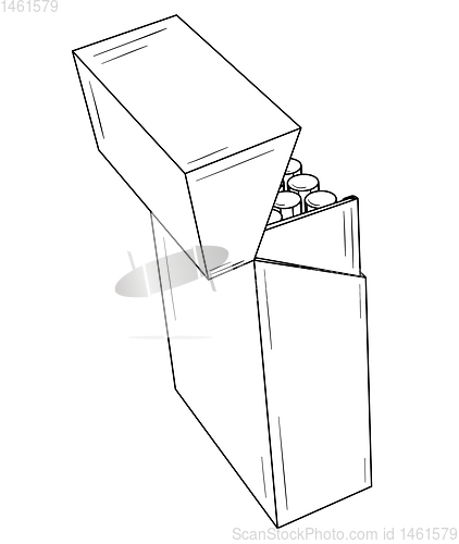 Image of Open pack with cigarettes