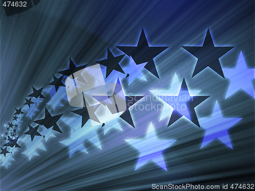 Image of Flying stars illustration