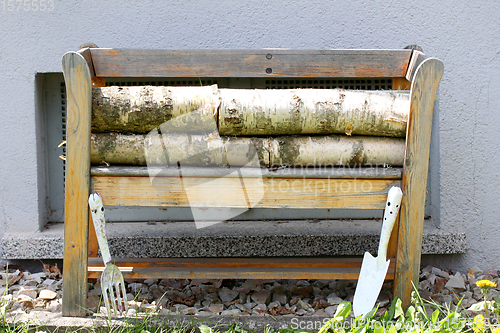 Image of Holzbank   Wooden bench
