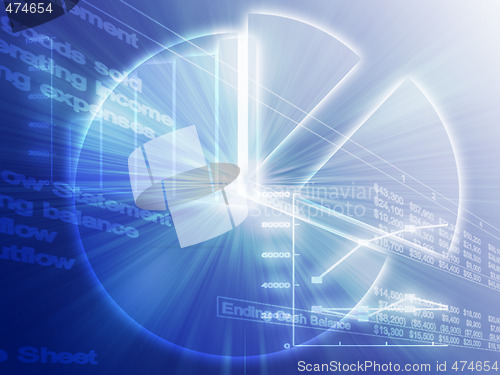 Image of Spreadsheet business charts illustration