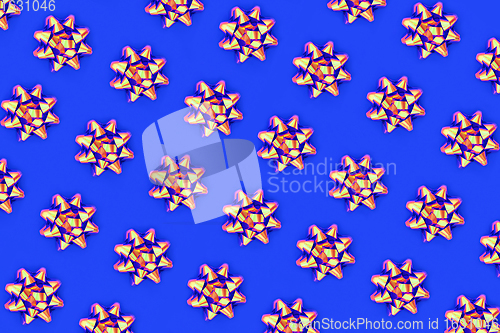 Image of Psychedelic Bow Pattern on Royal Blue