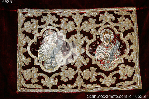 Image of Golden embroidered Church vestments