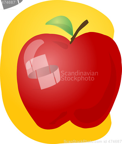 Image of Red apple illustration