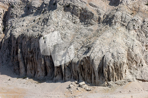 Image of Close-up image of cliff-Location Pag island, Croatia