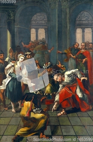 Image of Jesus forgives adultery