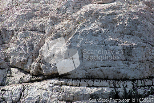 Image of Close-up image of cliff-Location Pag island, Croatia