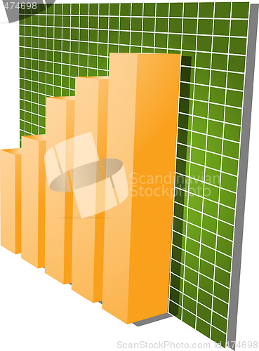 Image of Financial barchart illustration