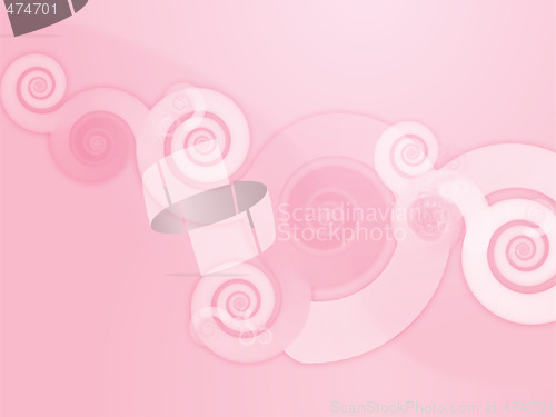 Image of Abstract swirly floral grunge illustration