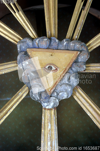 Image of Christian religious symbol - all-seeing eye