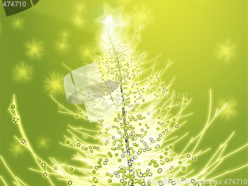 Image of Sparkly christmas tree illustration