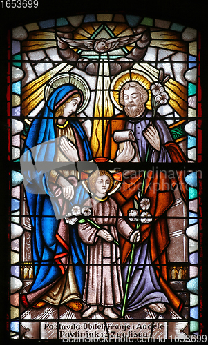 Image of Holy Family, Stained glass