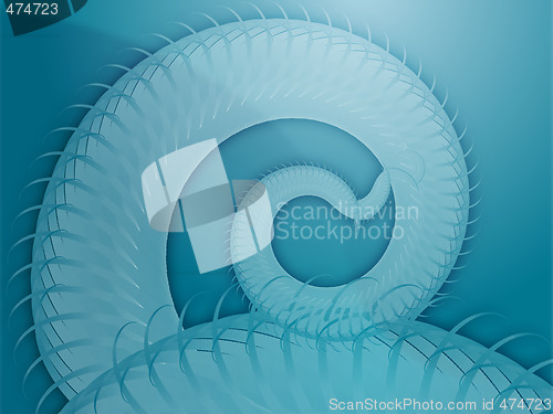 Image of Swirling spiral fronds abstract