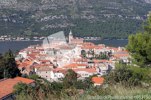 Image of Korcula. Small island city near Dubrovnik in Croatia.