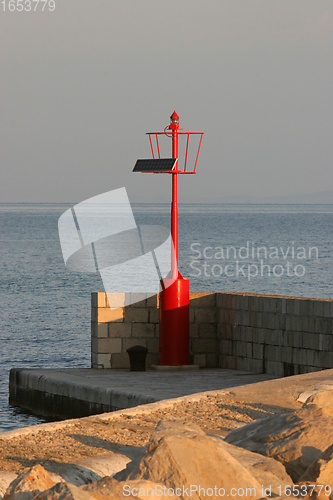 Image of A red lighthouse