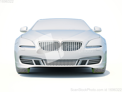 Image of 3d Car White Blank Template