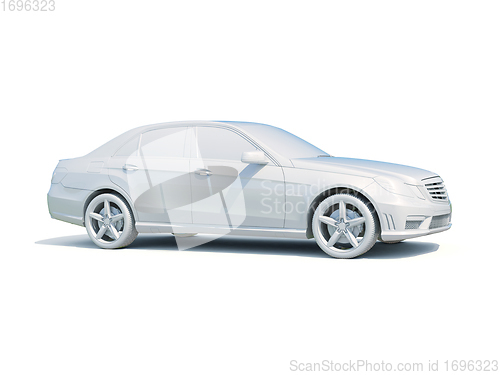 Image of 3d Car White Blank Template