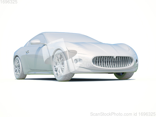 Image of 3d Car White Blank Template