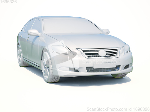 Image of 3d Car White Blank Template