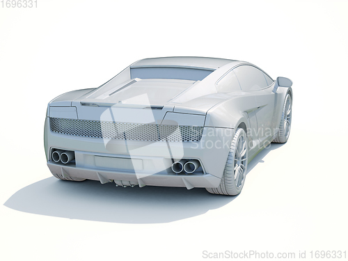 Image of 3d Car White Blank Template