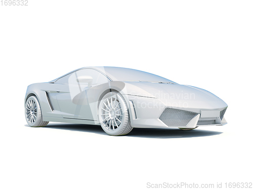 Image of 3d Car White Blank Template