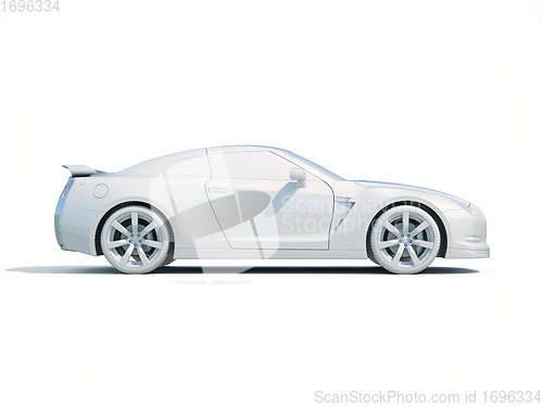 Image of 3d Car White Blank Template