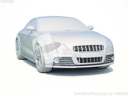 Image of 3d Car White Blank Template