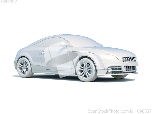 Image of 3d Car White Blank Template