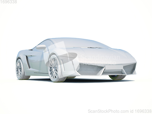 Image of 3d Car White Blank Template