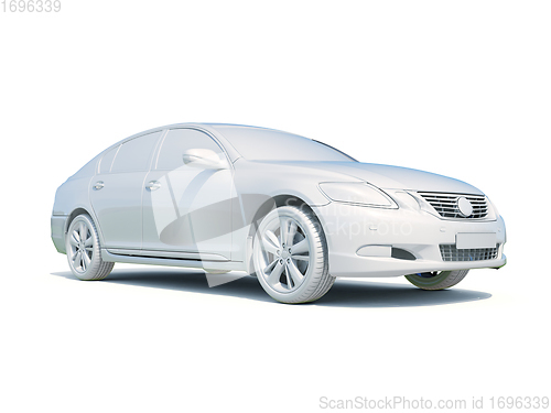 Image of 3d Car White Blank Template