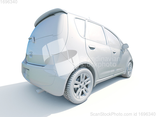 Image of 3d Car White Blank Template
