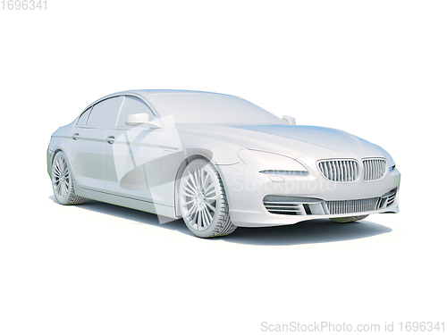 Image of 3d Car White Blank Template