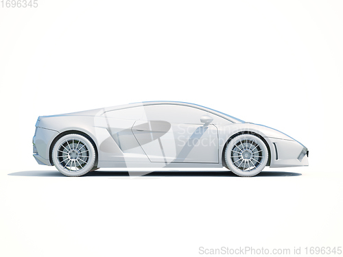 Image of 3d Car White Blank Template