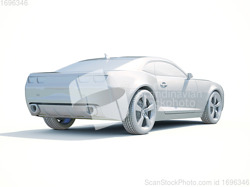 Image of 3d Car White Blank Template